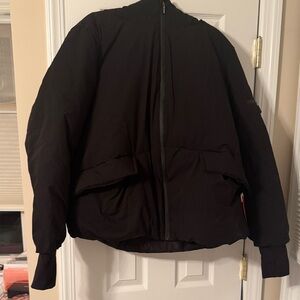 Peace Love World Black Puffer Jacket